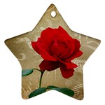 Red Rose Art Ornament (Star)