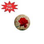 Red Rose Art 1  Mini Magnet (100 pack) 