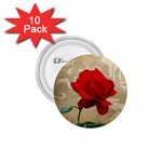 Red Rose Art 1.75  Button (10 pack) 