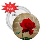 Red Rose Art 2.25  Button (10 pack)