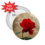 Red Rose Art 2.25  Button (100 pack)