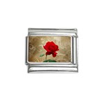 Red Rose Art Italian Charm (9mm)