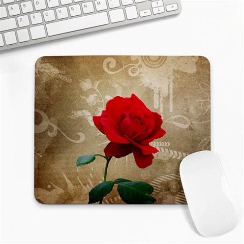 Red Rose Art Large Mousepad from ArtsNow.com Front