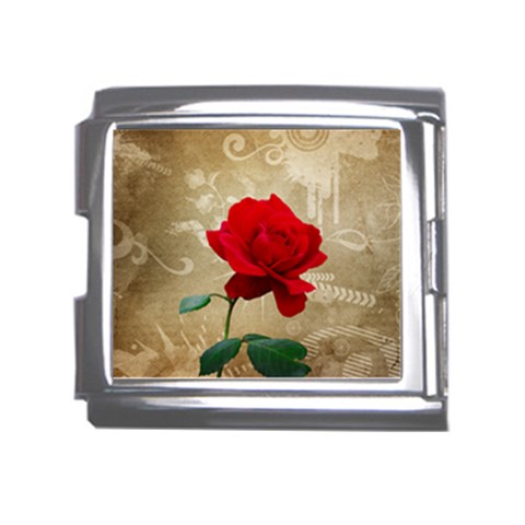 Red Rose Art Mega Link Italian Charm (18mm) from ArtsNow.com Front