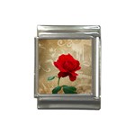 Red Rose Art Italian Charm (13mm)