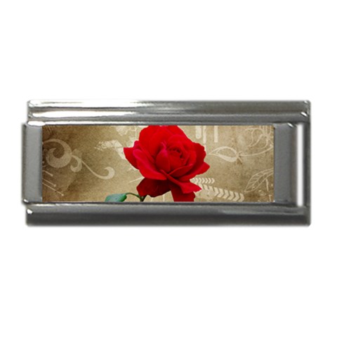 Red Rose Art Superlink Italian Charm (9mm) from ArtsNow.com Front