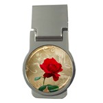 Red Rose Art Money Clip (Round)