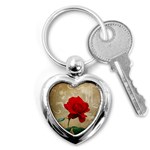 Red Rose Art Key Chain (Heart)