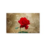 Red Rose Art Sticker (Rectangular)