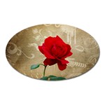 Red Rose Art Magnet (Oval)