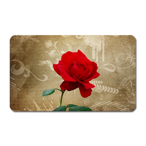 Red Rose Art Magnet (Rectangular) from ArtsNow.com Front