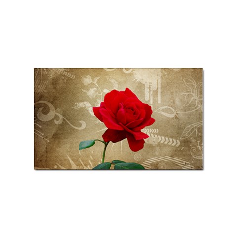 Red Rose Art Sticker Rectangular (10 pack) from ArtsNow.com Front