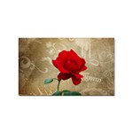 Red Rose Art Sticker Rectangular (100 pack)