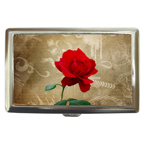 Red Rose Art Cigarette Money Case from ArtsNow.com Front