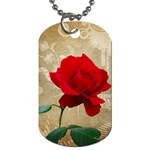 Red Rose Art Dog Tag (Two Sides)