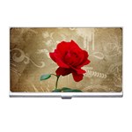 Red Rose Art Business Card Holder