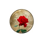 Red Rose Art Hat Clip Ball Marker