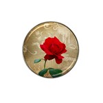 Red Rose Art Hat Clip Ball Marker (4 pack)