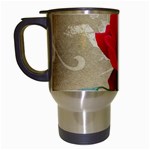 Red Rose Art Travel Mug (White)