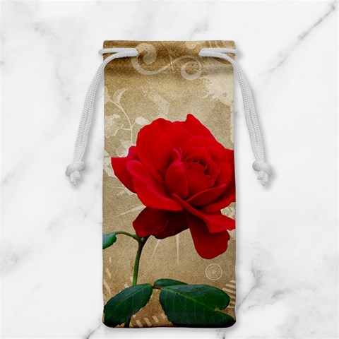 Red Rose Art Jewelry Bag from ArtsNow.com Front