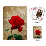 Red Rose Art Playing Cards Single Design