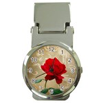 Red Rose Art Money Clip Watch