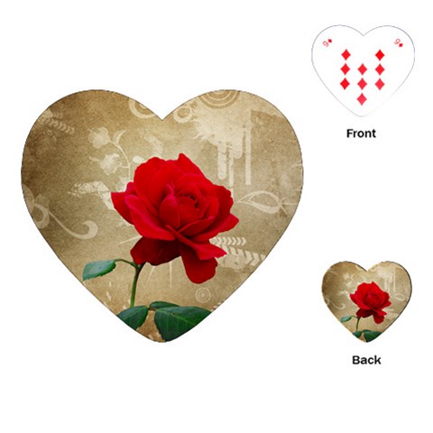 Red Rose Art Playing Cards (Heart) from ArtsNow.com Front