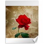 Red Rose Art Canvas 12  x 16 