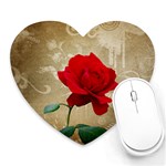 Red Rose Art Heart Mousepad