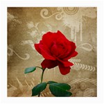 Red Rose Art Medium Glasses Cloth