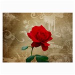 Red Rose Art Large Glasses Cloth