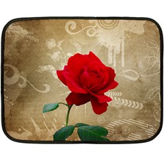 Red Rose Art Double Sided Fleece Blanket (Mini) from ArtsNow.com 35 x27  Blanket Front