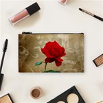 Red Rose Art Cosmetic Bag (Small)