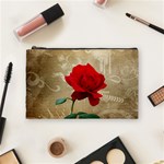 Red Rose Art Cosmetic Bag (Medium)