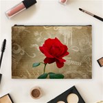 Red Rose Art Cosmetic Bag (Large)