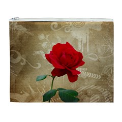 Red Rose Art Cosmetic Bag (XL) from ArtsNow.com Front