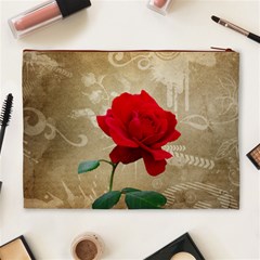 Red Rose Art Cosmetic Bag (XL) from ArtsNow.com Back