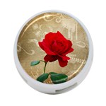 Red Rose Art 4-Port USB Hub (One Side)