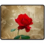 Red Rose Art Fleece Blanket (Medium)