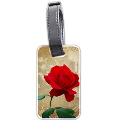 Red Rose Art Luggage Tag (two sides) from ArtsNow.com Front