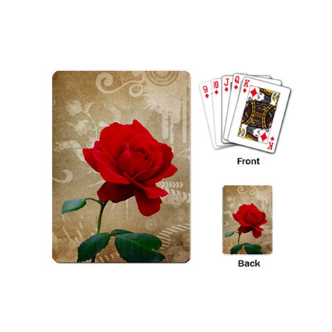 Red Rose Art Playing Cards (Mini) from ArtsNow.com Back