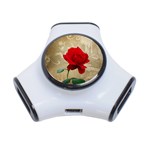 Red Rose Art 3-Port USB Hub