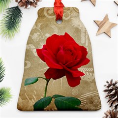 Red Rose Art Bell Ornament (Two Sides) from ArtsNow.com Front