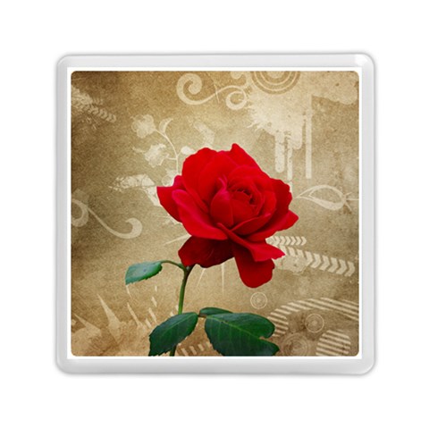 Red Rose Art Memory Card Reader (Square) from ArtsNow.com Front