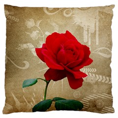 Red Rose Art Large Cushion Case (Two Sides) from ArtsNow.com Front