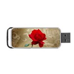Red Rose Art Portable USB Flash (One Side)