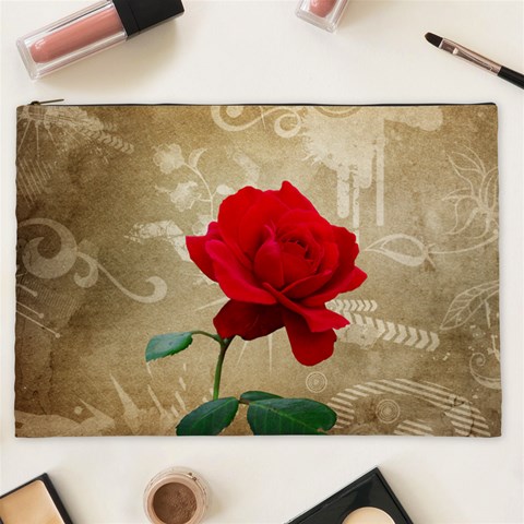 Red Rose Art Cosmetic Bag (XXL) from ArtsNow.com Front
