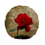 Red Rose Art Standard 15  Premium Round Cushion 