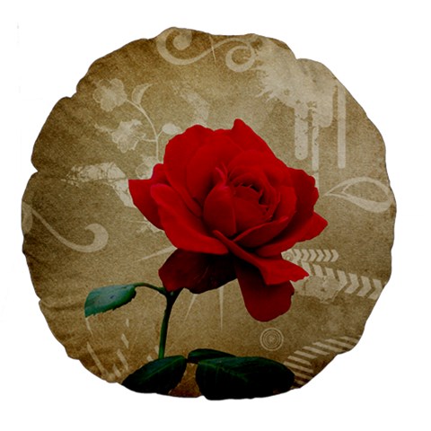 Red Rose Art Large 18  Premium Round Cushion  from ArtsNow.com Front