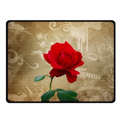 Red Rose Art Double Sided Fleece Blanket (Small) from ArtsNow.com 45 x34  Blanket Front